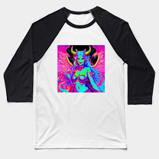 "Vintage Psychedelia: Unique, Colorful, and Mesmerizing Designs" Baseball T-Shirt